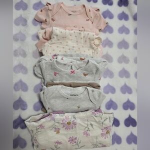 "5 CARTERS BABY GIRL OUTFITS" ALL ARE SIZE: 3M